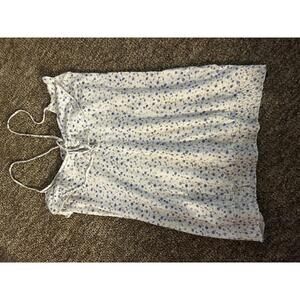 Women's Light Blue Floral Print Tank Top